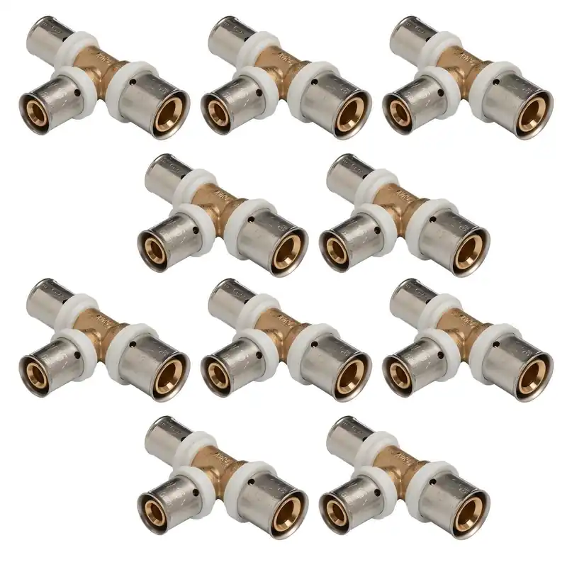 Selfio-Press Aluverbund Pressfitting T-Stück reduziert 20 x 2 - 16 x 2 - 16 x 2 TH + U Kontur DVGW - 10 Stück Wochenendangebot