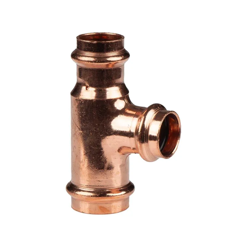 Kupfer Pressfitting T-Stück reduziert 28 x 22 x 22 mm V+M-Kontur DVGW Preisreduziert