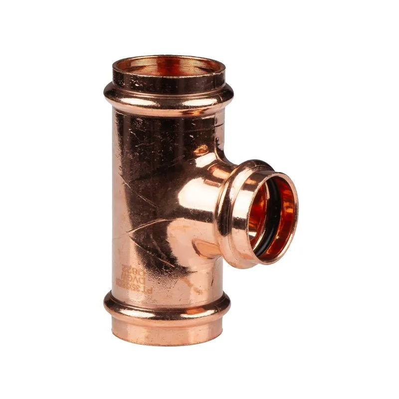 Begrenztes Angebot Kupfer Pressfitting T-Stück Mittelgang reduziert 35 x 28 x 35 mm V+M-Kontur DVGW