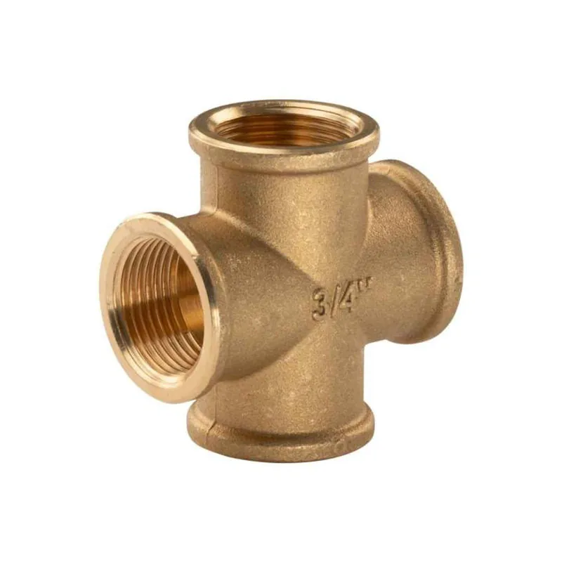 Messing Gewinde-Fitting Kreuzstück 3/4" IG (DN20) - schwere Ausführung Ausverkauf