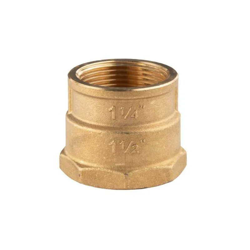 Messing Gewinde-Fitting Reduziermuffe 1 1/2"IG (DN 40) - 1 1/4"IG (DN 32) - schwere Ausführung Schnäppchen