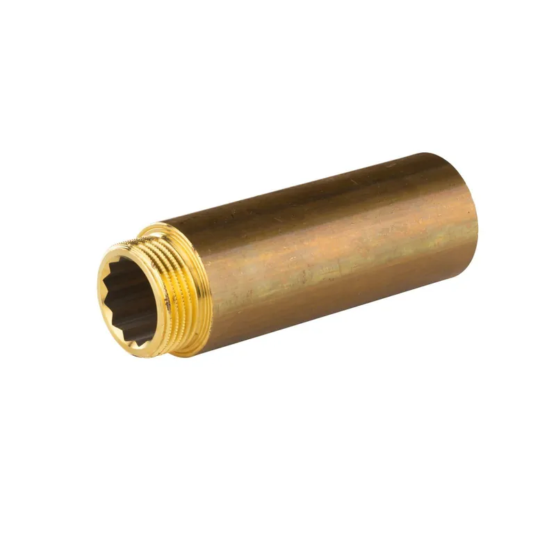 Messing Gewinde-Fitting Hahnverlängerung IG/AG 1" (DN 25) Länge 100 mm - schwere Ausführung Bestseller