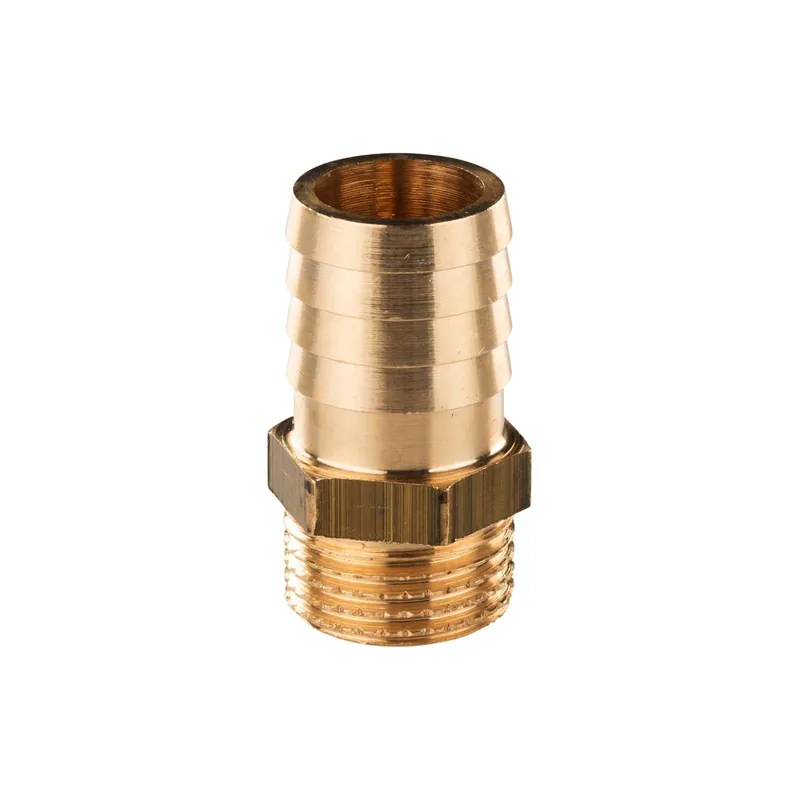 Messing Gewinde-Fitting Schlauchanschluss 1/2" AG (DN 15) Länge 20 mm - schwere Ausführung Neue Kollektion