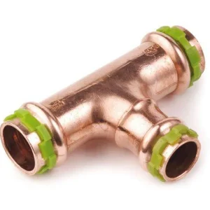 Günstig Kupfer Pressfitting Sudo-Press T-Stück Mittelabgang reduziert 28 x 22 x 28 mm Kontur V DVGW