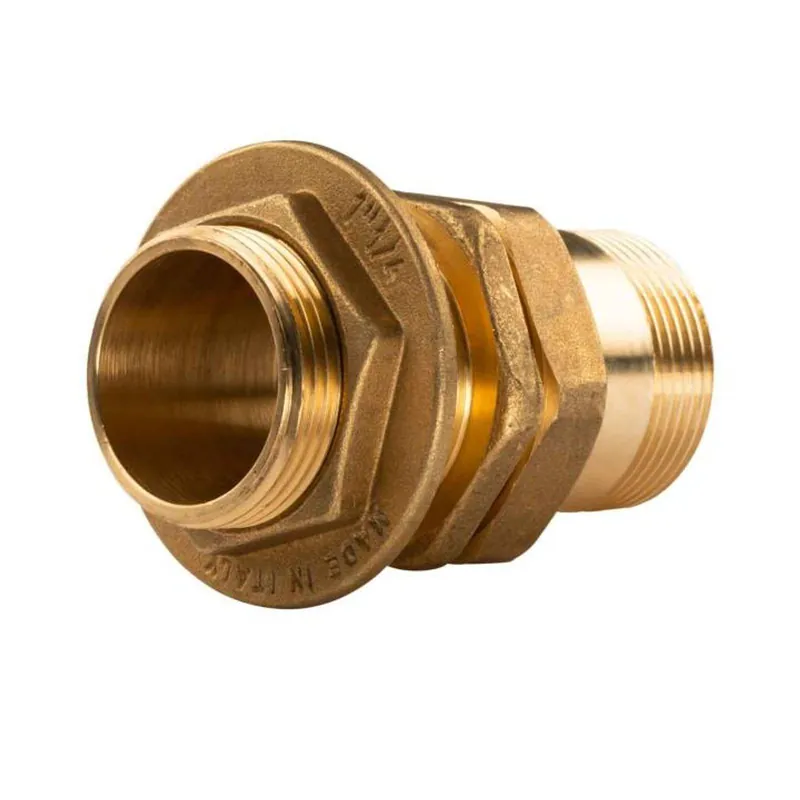 Messing Gewinde-Fitting Verschraubung gerade Anschluss für Tank 3 teilig 1 1/4"AG - 1 1/4"AG (DN 32) - schwere Ausführung Billig