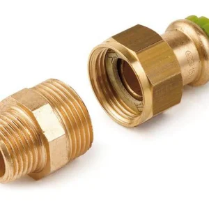 Ausverkauf Kupfer Pressfitting Sudo-Press Durchgangsverschraubung Außengewinde 28 mm - 1" Kontur V DVGW