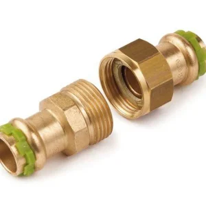 Neuheit Kupfer Pressfitting Sudo-Press Durchgangsverschraubung flachdichtend 22 mm Kontur V DVGW