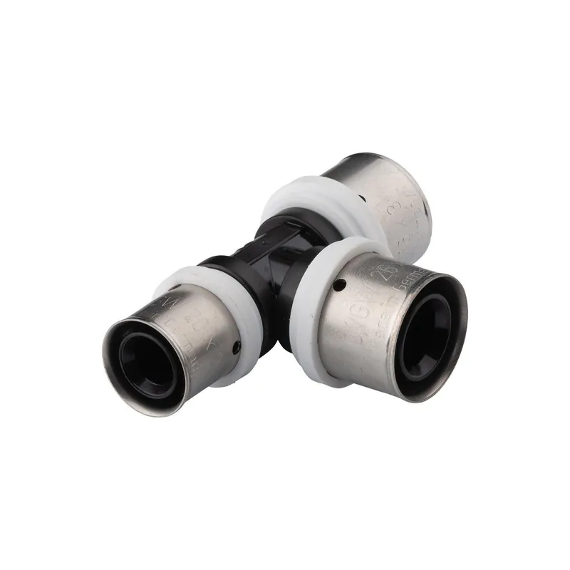 Heißes Angebot Selfio-Press Aluverbund Pressfitting T-Stück PPSU reduziert 26 x 3 - 26 x 3 - 20 x 2 TH + U Kontur DVGW
