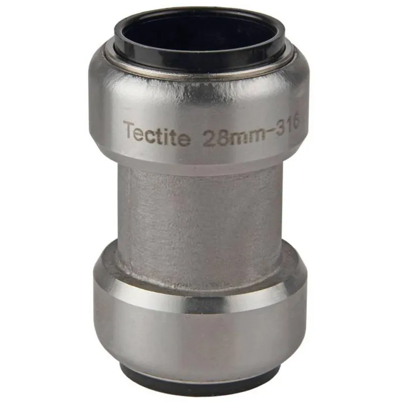 Sonderaktion Edelstahl Steckfitting Tectite Schiebemuffe ohne Anschlag 28 mm DVGW