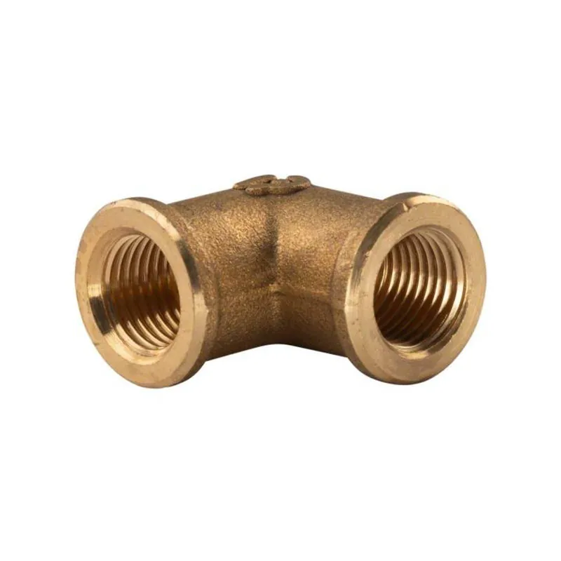 Messing Gewinde-Fitting 90° Winkel 1/4"IG - 1/4"IG (DN 8) - schwere Ausführung Nur Heute