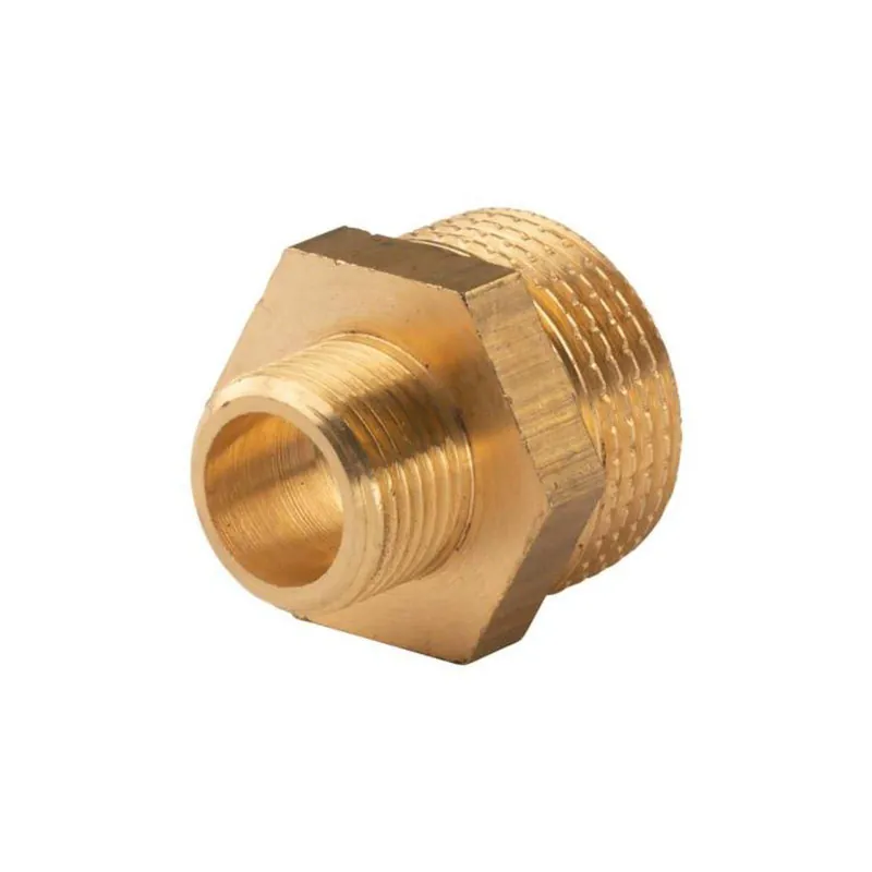 Sofort Bestellen Messing Gewinde-Fitting Reduziernippel 3/8" AG (DN10) - 3/4" AG (DN20) - schwere Ausführung