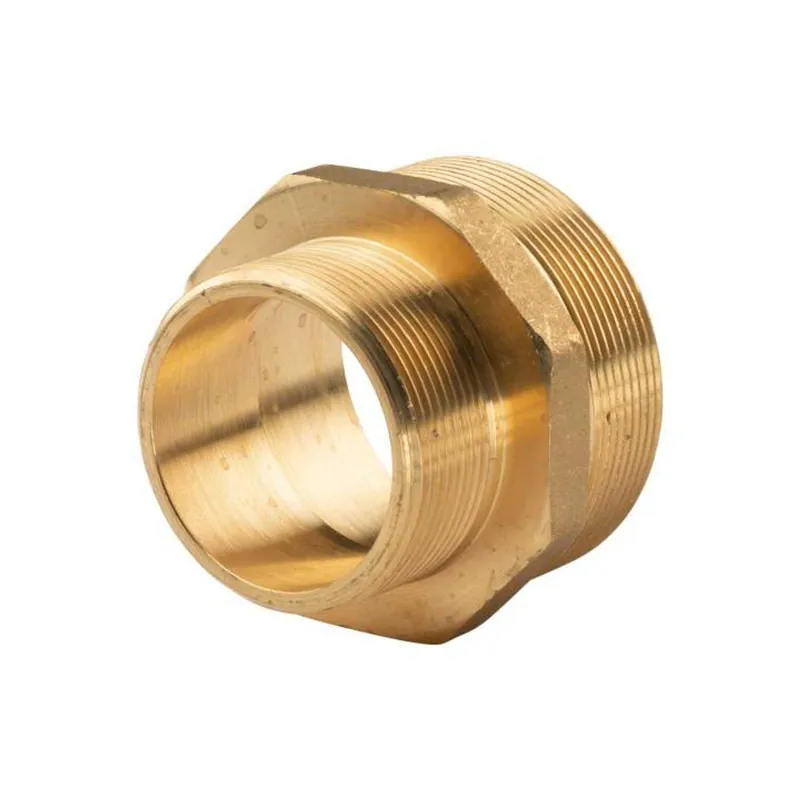 Mega-Angebot Messing Gewinde-Fitting Reduziernippel 2" AG (DN50) - 2 1/2" AG (DN65) - schwere Ausführung