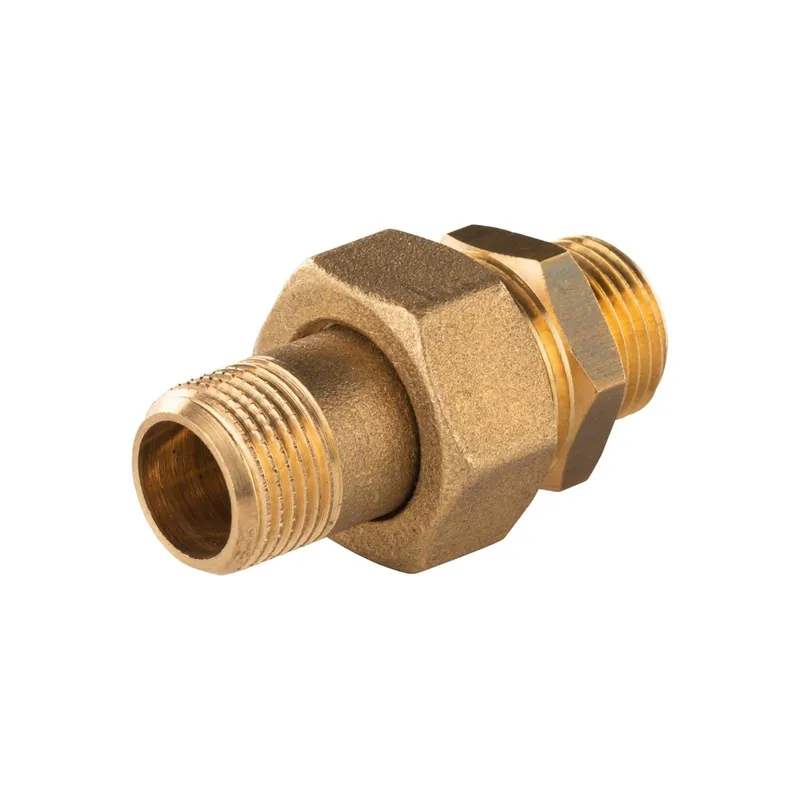 Schnäppchen Messing Gewinde-Fitting Verschraubung mit O-Ring konisch dichtend 3/8" AG - 3/8" AG (DN10) - schwere Ausführung