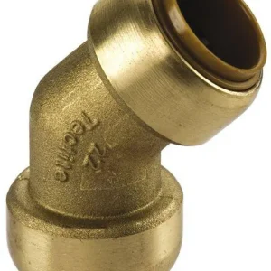 Highlight Kupfer Steckfitting Tectite Winkel 45° 35 mm innen/innen lösbar DVGW