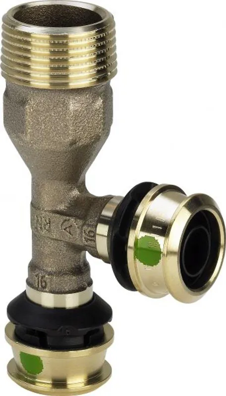 Neu Im Sortiment Pressfitting Viega Raxofix 5326.4 T-Stück 1/2" AG x 16mm x 16mm