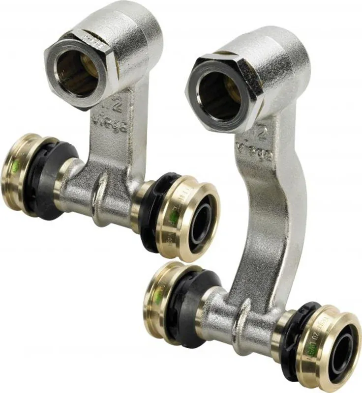 Preis Gesenkt Pressfitting Viega Raxofix 5373 Sockelleisten-Heizkörperanschluss 20mm x 1/2" x 20mm Messing