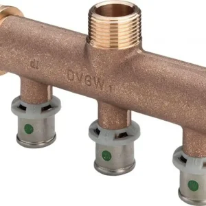 Sonderangebot Pressfitting Viega Sanfix P 2126.07 Verteiler 3-fach 16mm x 3/4"