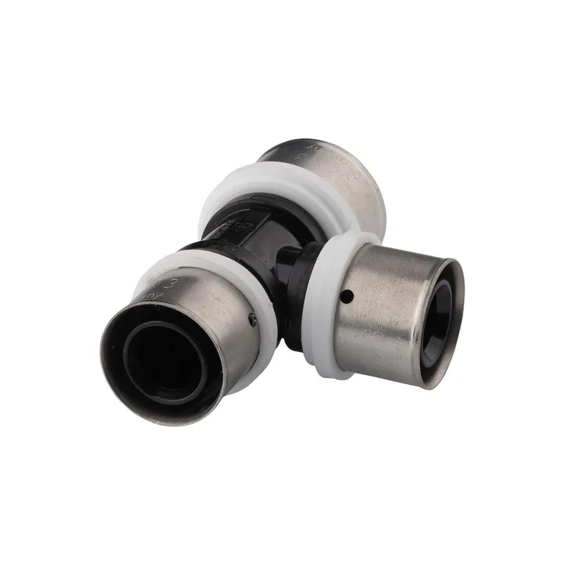 Neue Kollektion Selfio-Press Aluverbund Pressfitting T-Stück PPSU reduziert 32 x 3 - 26 x 3 - 26 x 3 TH + U Kontur DVGW