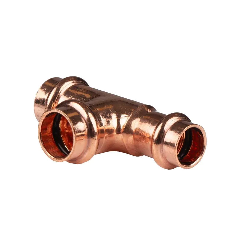 Kupfer Pressfitting T-Stück reduziert 18 x 18 x 15 mm V+M-Kontur DVGW Finale Aktion