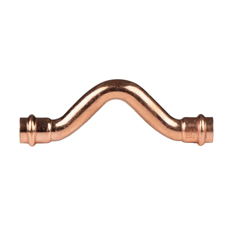 Begrenztes Angebot Kupfer Pressfitting Überbogen 18 mm V+M-Kontur DVGW