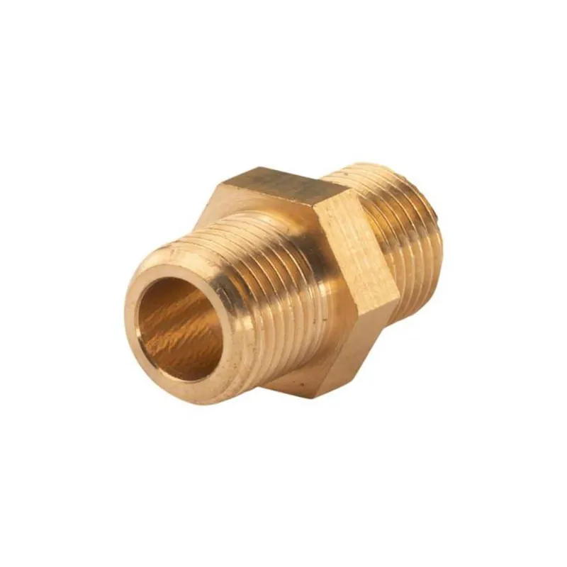 Neue Ware Messing Gewinde-Fitting Doppelnippel 1/8" AG - 1/8" AG (DN6) - schwere Ausführung