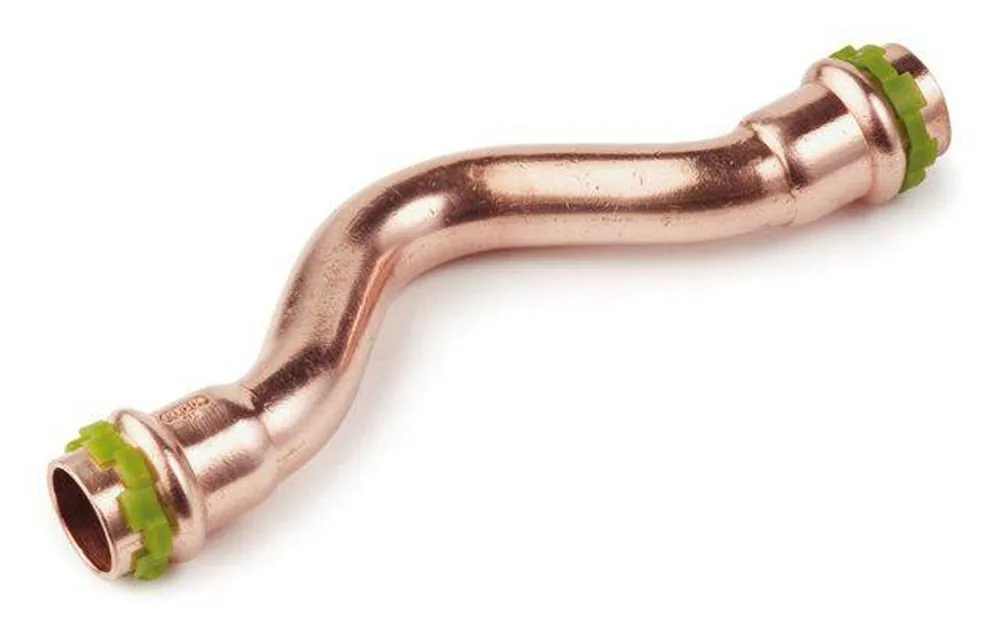 Neue Kollektion Kupfer Pressfitting Sudo-Press Übersprungbogen 22 mm innen/innen Kontur V DVGW