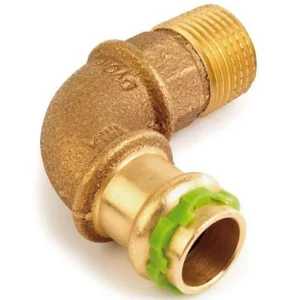 Neu Kupfer Pressfitting Sudo-Press Übergangswinkel Außengewinde 90° 22 mm - 3/4" Kontur V DVGW