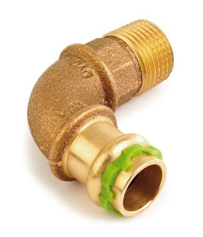 Neu Kupfer Pressfitting Sudo-Press Übergangswinkel Außengewinde 90° 22 mm - 3/4" Kontur V DVGW