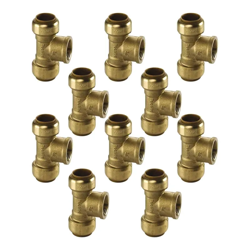 Heißes Angebot Kupfer Steckfitting Tectite T-Stück Innengewinde 15 mm - 1/2" - 15 mm DVGW 10 Stück