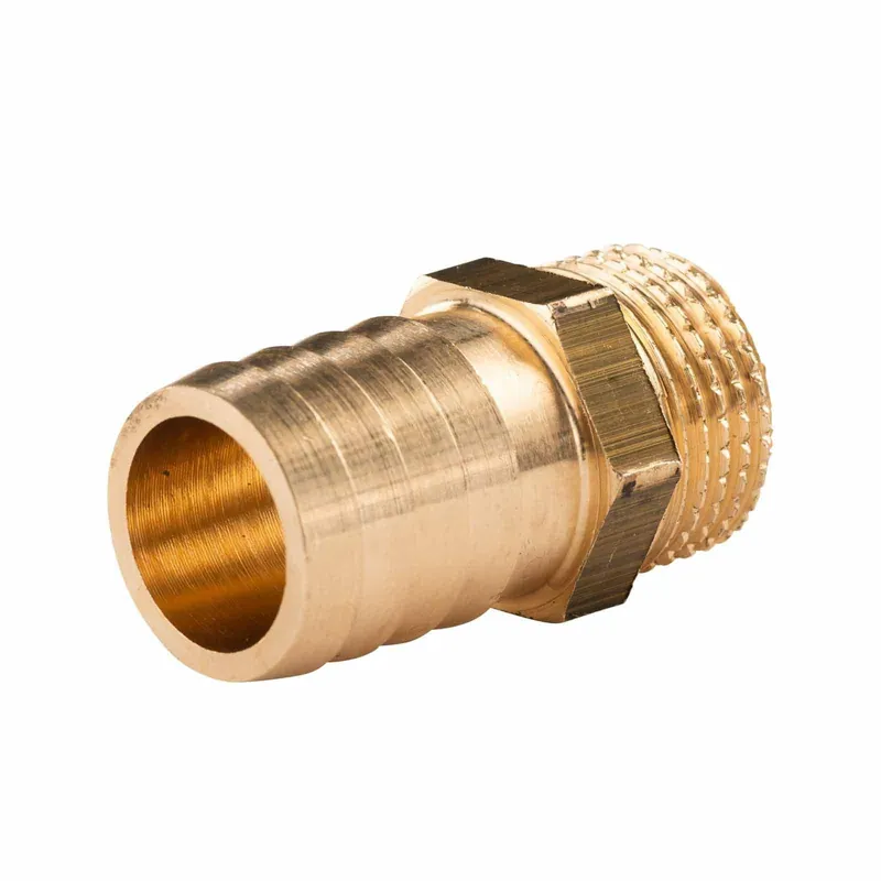 Messing Gewinde-Fitting Schlauchanschluss 1/2" AG (DN 15) Länge 10 mm - schwere Ausführung Finale Aktion