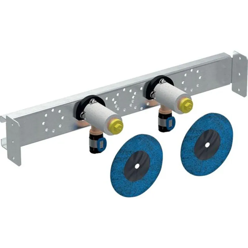 Markenware Geberit FlowFit Anschlusswinkel 90 Grad vormontiert 2-fach bleifreier Rotguss 20mm-1/2" L 78mm