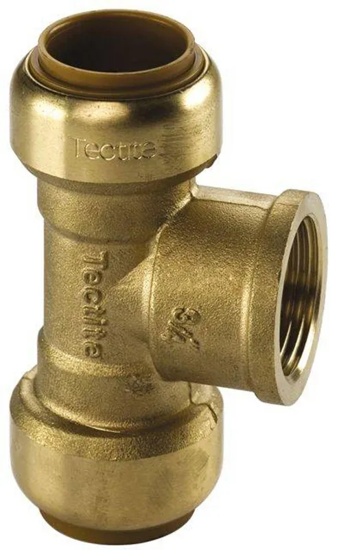 Echt Kupfer Steckfitting Tectite T-Stück Innengewinde 22 mm - 3/4" - 22 mm DVGW