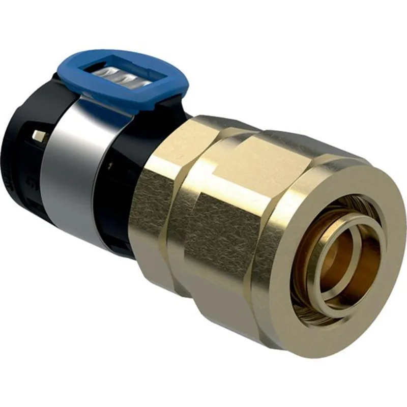 Aktuell Geberit FlowFit Übergang mit Verschraubu auf PEX-Rohrechts bleifreie Siliziumbronze 16-13-16mm