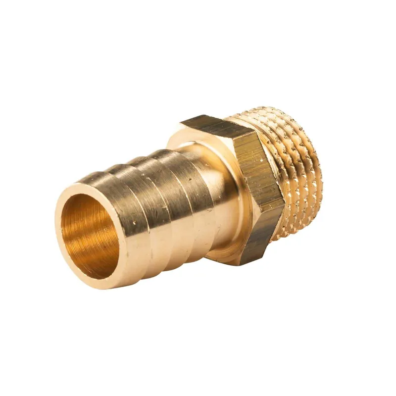 Wochenendangebot Messing Gewinde-Fitting Schlauchanschluss 1/2" AG (DN 15) Länge 16 mm - schwere Ausführung