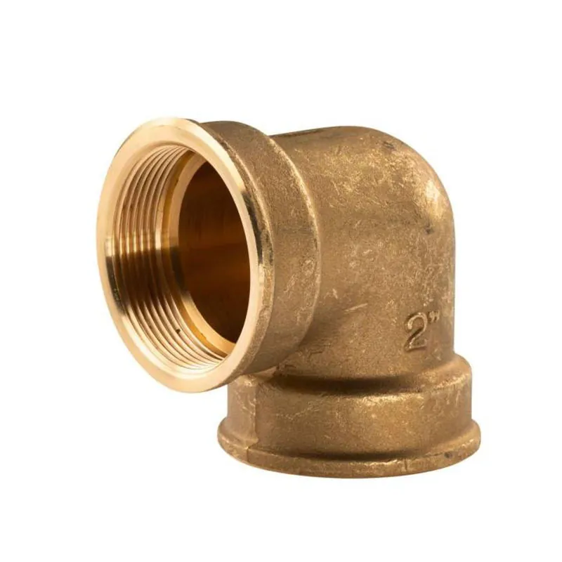 Schneller Versand Messing Gewinde-Fitting 90° Winkel 2"IG - 2‘‘IG (DN 50) - schwere Ausführung