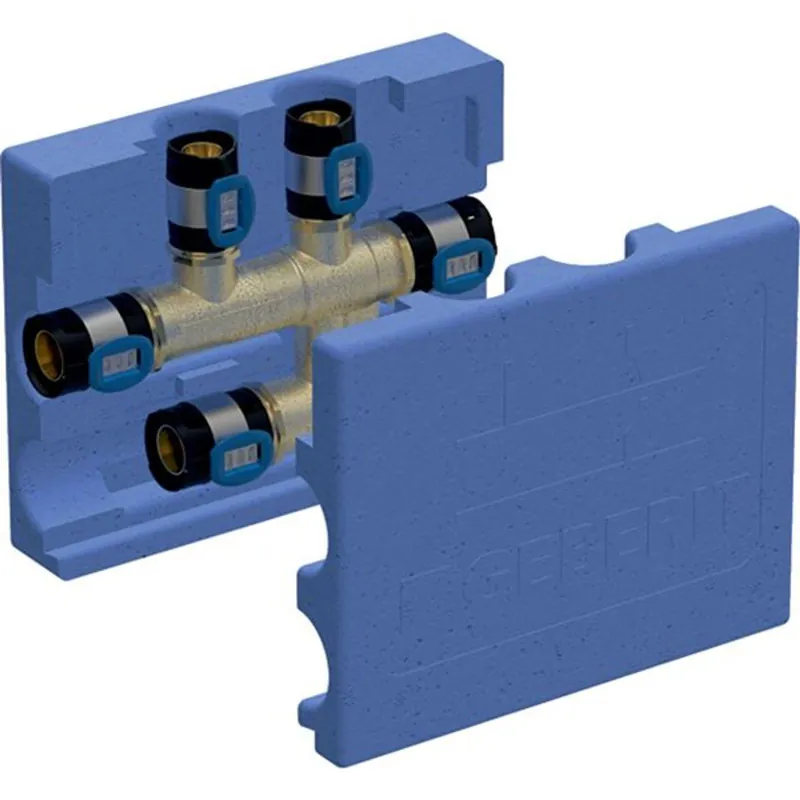 Sofort Bestellen Geberit FlowFit Kreuzungs-T-Stück mit Dämmbox bleifreie Siliziumbronze 16mm-16mm-16mm