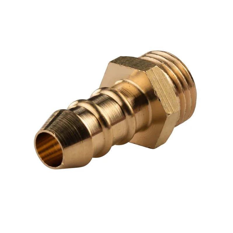 Messing Gewinde-Fitting Schlauchanschluss 1/4" AG (DN 8) Länge 10 mm - schwere Ausführung Begrenztes Angebot