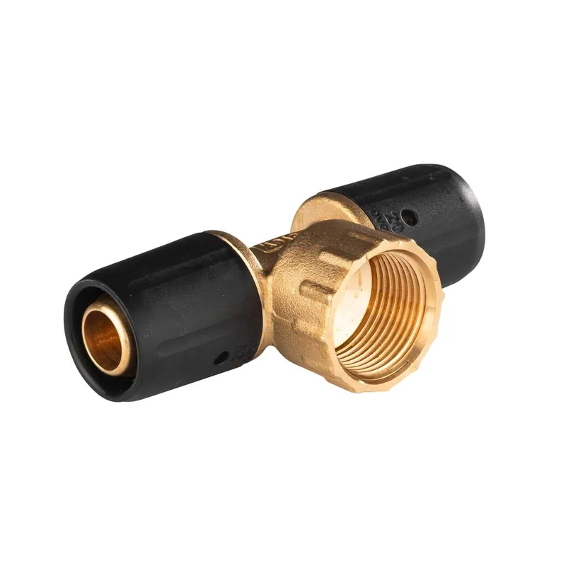 Selfio-Steck Aluverbund Steckfitting T-Stück mit Innengewinde 20 x 2 - 3/4" - 20 x 2 mm DVGW Neu