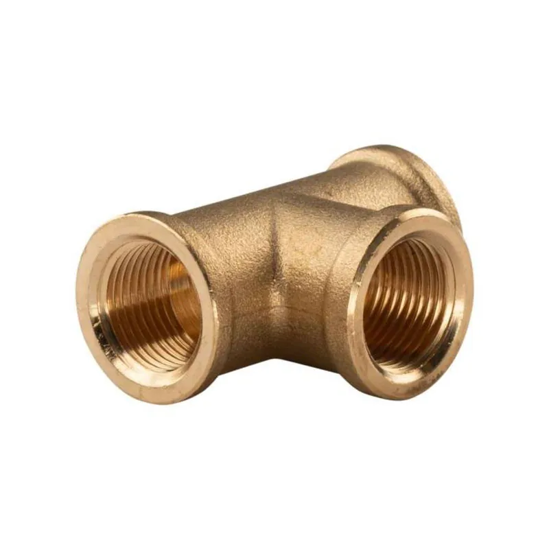 Messing Gewinde-Fitting T-Stück 3/8"IG - 3/8‘‘IG - 3/8‘‘IG (DN 10) - schwere Ausführung Neue Ware