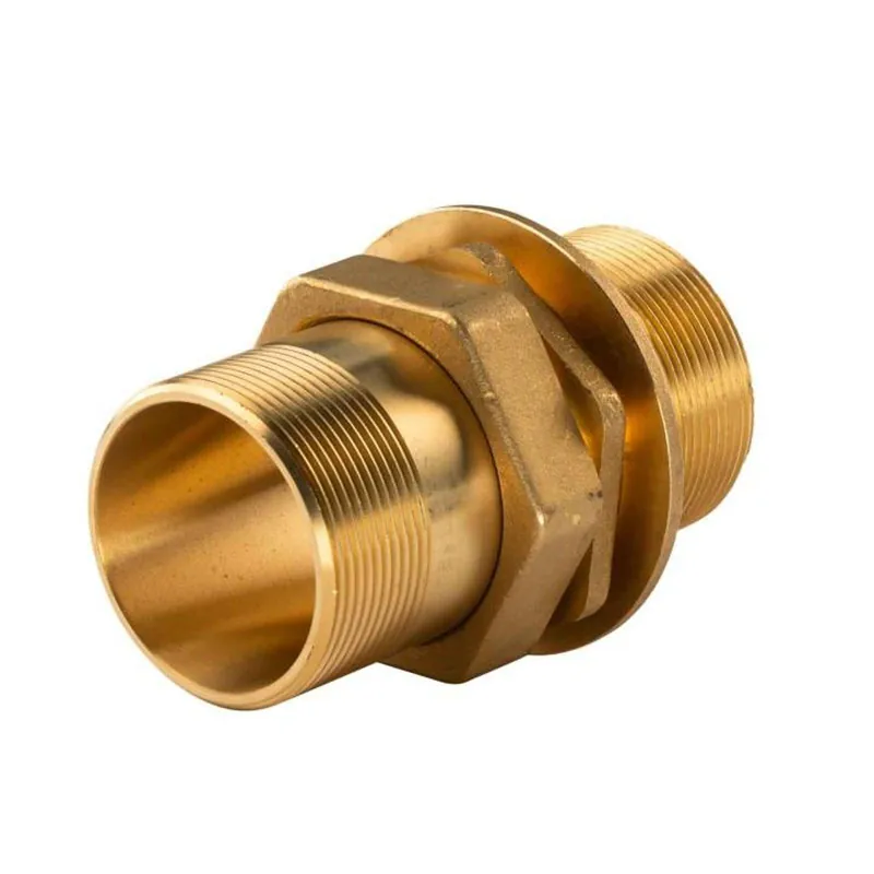 Bestpreis Messing Gewinde-Fitting Verschraubung gerade Anschluss für Tank 3 teilig 2"AG - 2"AG (DN 50) - schwere Ausführung