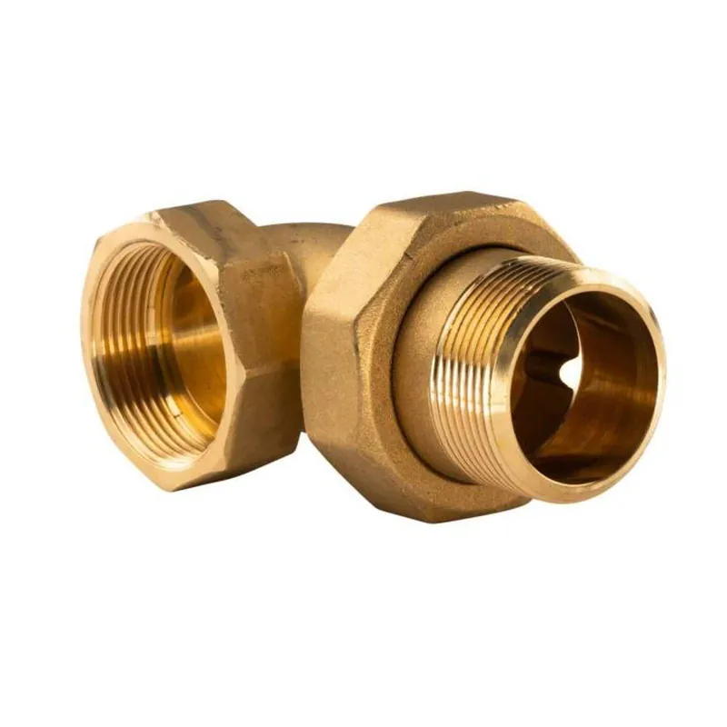 Messing Gewinde-Fitting Winkelverschraubung 90° flachdichtend 1 1/2"IG - 1 1/2"AG (DN 40) - schwere Ausführung Bestseller