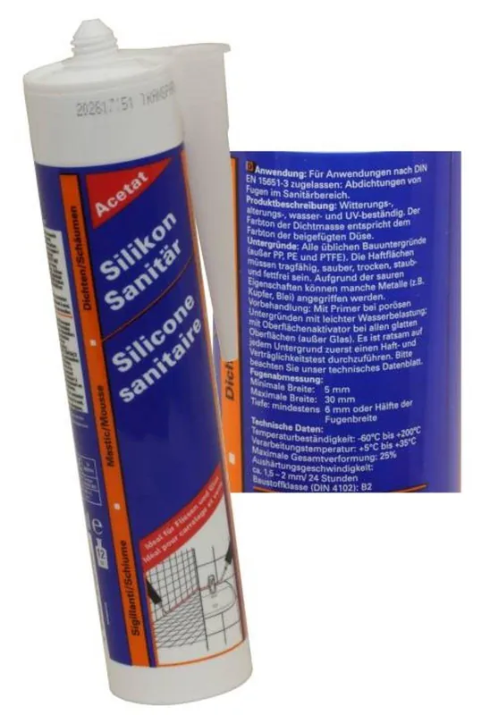 Sanitär Silikon weiß 310 ml Abverkauf