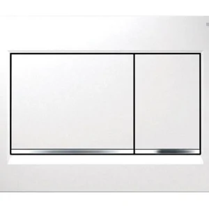 GEBERIT Betätigungsplatte SIGMA30 für 2-Mengen-Spülung, weiss / glanzchrom Sonderangebot