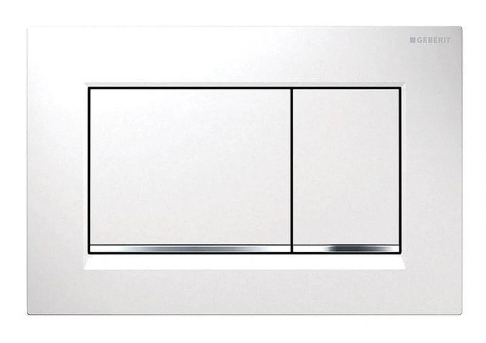 GEBERIT Betätigungsplatte SIGMA30 für 2-Mengen-Spülung, weiss / glanzchrom Sonderangebot