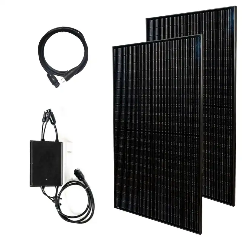 Priwatt Balkonkraftwerk priBasic Duo Paket 2x 375 Wp/600 W Solaranlage ohne Halterung inkl. 10 m Anschlusskabel, Wechselrichter Hoymiles Günstig