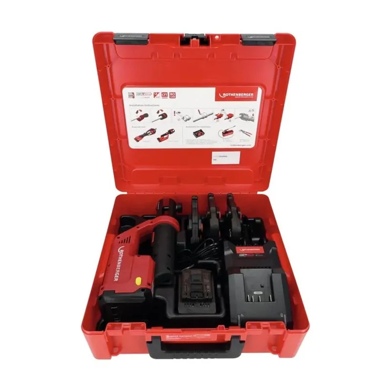 Rothenberger ROMAX Compact III Pressmaschine Set AMPShare SV15-22-28, 2Ah Akku und Ladegerät Geprüft