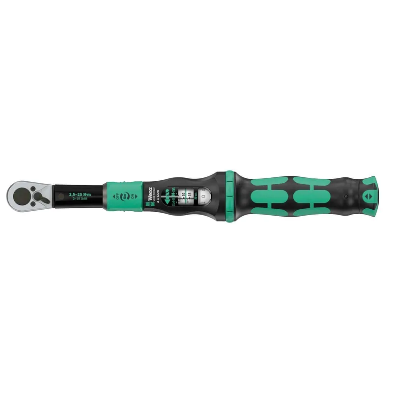 Wera Click-Torque Lock A 6 Drehmomentschlüssel mit Umschaltknarre, 2,5-25 Nm Echt