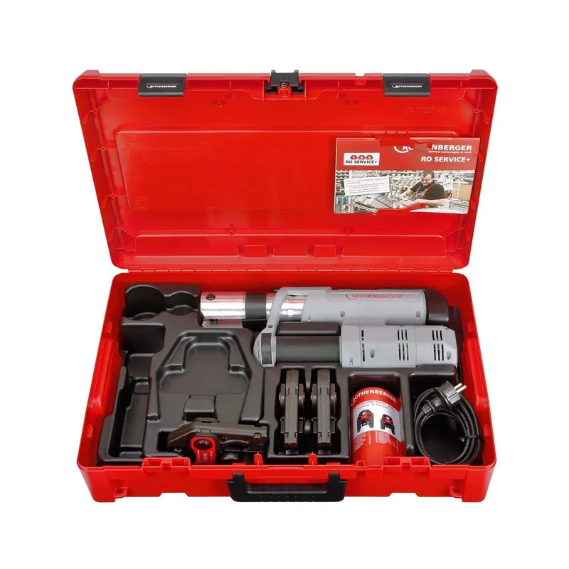 Rothenberger elektrohydraulische Fitting - Pressmaschine ROMAX AC ECO mit Pressbacken-Set TH 16-20-26 mm Billig