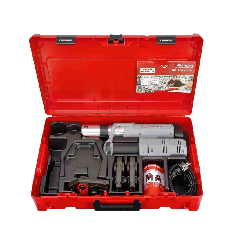 Rothenberger elektrohydraulische Fitting - Pressmaschine ROMAX AC ECO mit Pressbacken-Set SV 15-22-28 mm Jetzt Bestellen