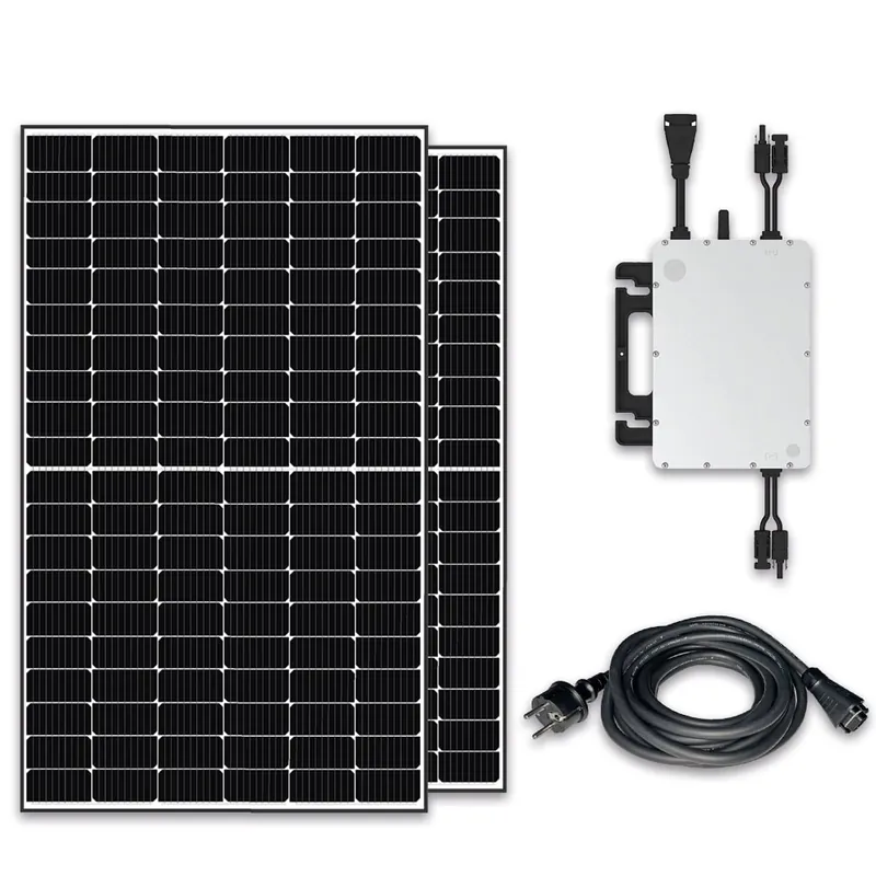 Balkonkraftwerk 900/800 Watt 2x JASolar 450 W Black Frame Plug  Play inkl. Anschlusskabel Highlight